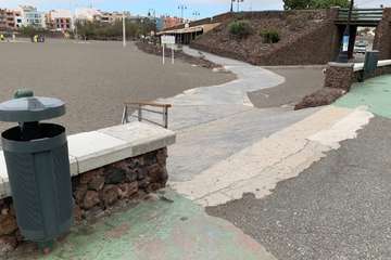 Melenara: Zona donde se pretende ejecutar la rampa de acceso (foto proyecto)